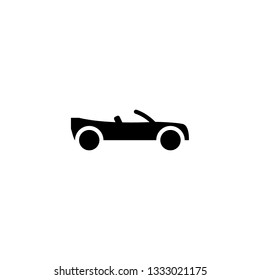 convertibles car icon solid. vehicle and transportation icon stock. vector illustration