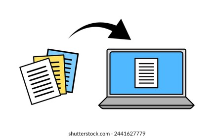 Converting office document data using a PC