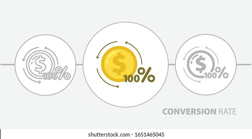 convertion rate flat icon. money convert icon