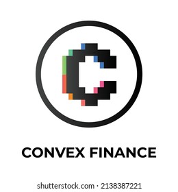 Convex Finance Cryptocurrency token icon. CVX token symbol. Cryptocurrency vector icon. Flat Vector illustration - Vector