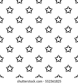 Convex five pointed celestial star pattern. Simple illustration of convex five pointed celestial star vector pattern for web
