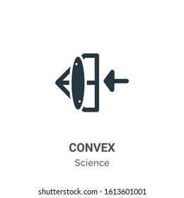 Convex glyph icon vector on white background. Flat vector convex icon symbol sign from modern science collection for mobile concept and web apps design.