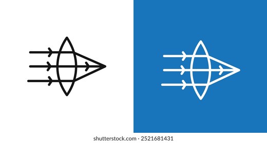 convex icon Flat vector set outline