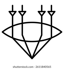 convex icon Simple outline vector logo