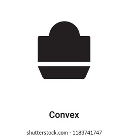 Convex icon vector isolated on white background, logo concept of Convex sign on transparent background, filled black symbol