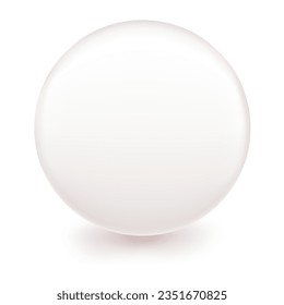 Ilustración vectorial de la píldora convexa. Una píldora sobre fondo blanco.