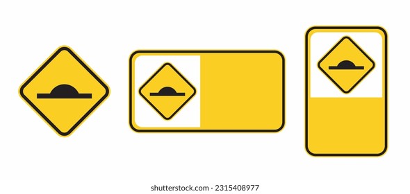 convex road traffic sign vector