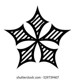 Convex star icon. Simple illustration of convex star vector icon for web