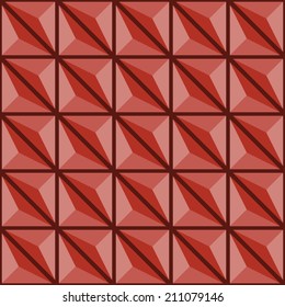convex vector pattern consisting of red triangles