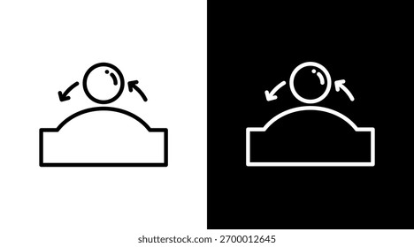 Design de conjunto de ícones brancos convexos