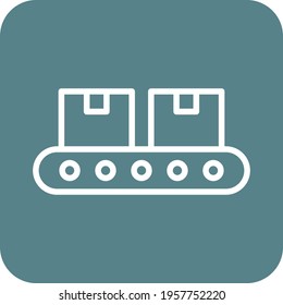 Conveyer, Package, Belt Icon Vector Image. Can Also Be Used For Delivery And Logistics. Suitable For Use On Web Apps, Mobile Apps And Print Media.