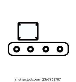 Transmisor, paquete, vector de icono del cinturón. Concepto de entrega y logística. 