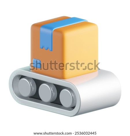 Conveyor 3d icon design.3d  illustration of Conveyor