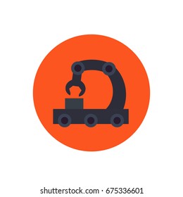 conveyor, assembly line, factory vector icon