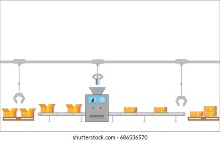 The conveyor automatic packing line, The conveyor automatic product packaging line, conveyor automatic machine.