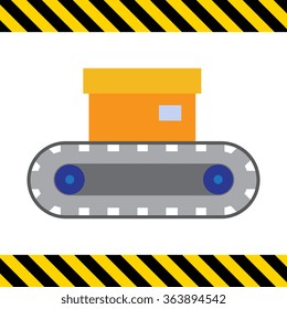 Conveyor belt with box
