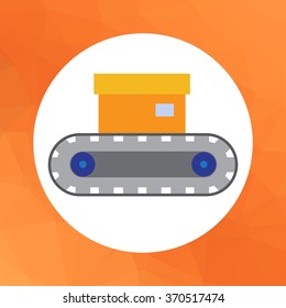 Conveyor belt with box
