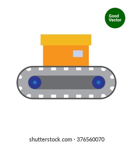 Conveyor belt with box