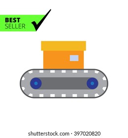Conveyor belt with box