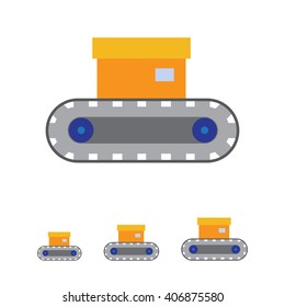 Conveyor belt with box