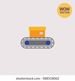 Conveyor belt with box