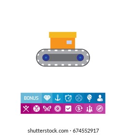 Conveyor belt with box