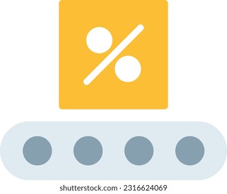 Conveyor Belt Box Vector Icon Flat Style