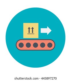 Conveyor Belt Colored Vector Icon