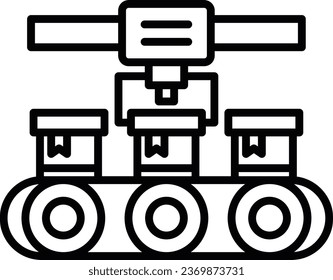 Conveyor Belt Creative Pixel Perfect Detail Icon Design