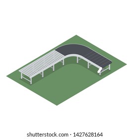 Conveyor belt design with rollers for industry