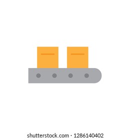 conveyor belt flat icon vector design illustration.