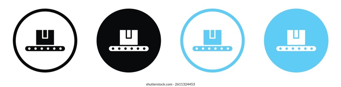Conveyor belt icon collection. vector illustration set