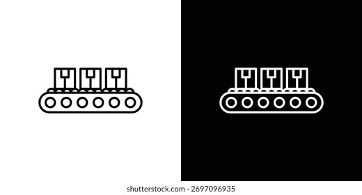 Icono de la correa transportadora Ilustraciones de Arte vectorial de diseño