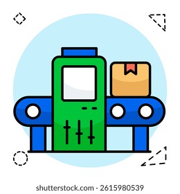 Conveyor belt icon, editable vector