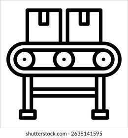 Conveyor Belt Icon Element For Design