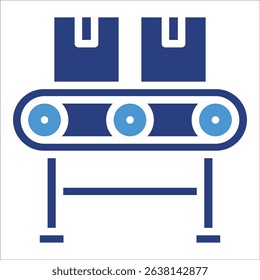 Conveyor Belt Icon Element For Design