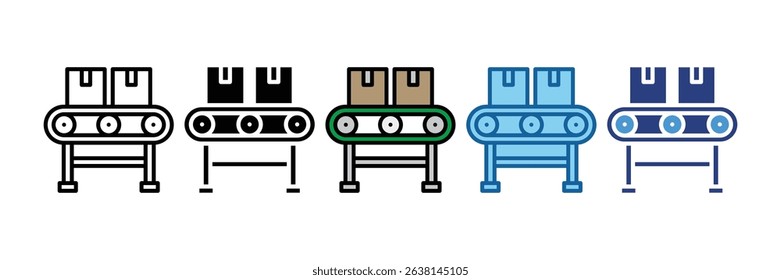 Conveyor Belt Icon Element For Design