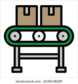 Conveyor Belt Icon Element For Design