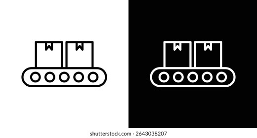 Conveyor belt icon Flat style logo vector. perfect for UI designs
