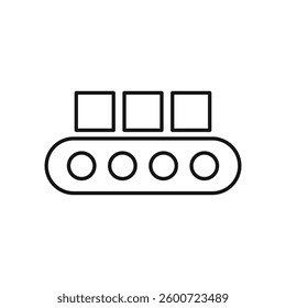 Conveyor belt icon isolated. simple vector icon on white background