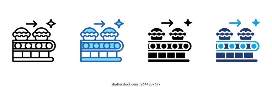 Conveyor Belt icon Multi Style Vector Illustration