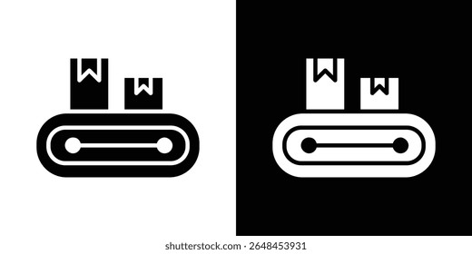 Conveyor belt icon symbol collection. Flat vector stock illustration.