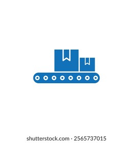 Conveyor belt icon Thin line illustration set