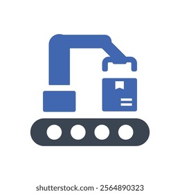Conveyor belt icon, Vector graphics