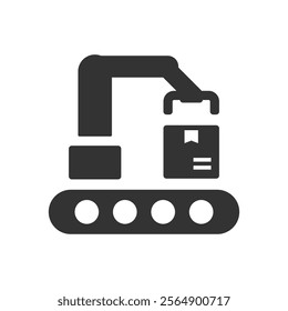 Conveyor belt icon, Vector graphics