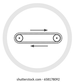 Icono de la correa de transmisión. Ilustración del vector