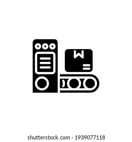 icono de correa transportadora en vector. Logotipo