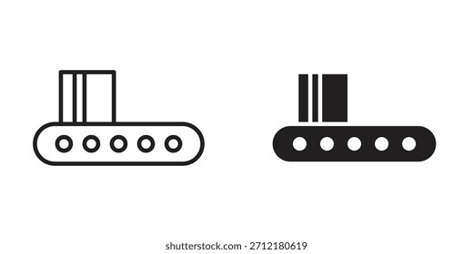 Ícone da correia transportadora no vetor. Tipo de logotipo