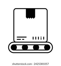 icono de cinta transportadora vector ilustración de trazos