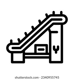 conveyor belt manufacturing engineer line icon vector. conveyor belt manufacturing engineer sign. isolated contour symbol black illustration